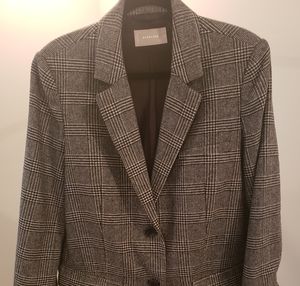 Everlane Gray Plaid oversized blazer in size 8